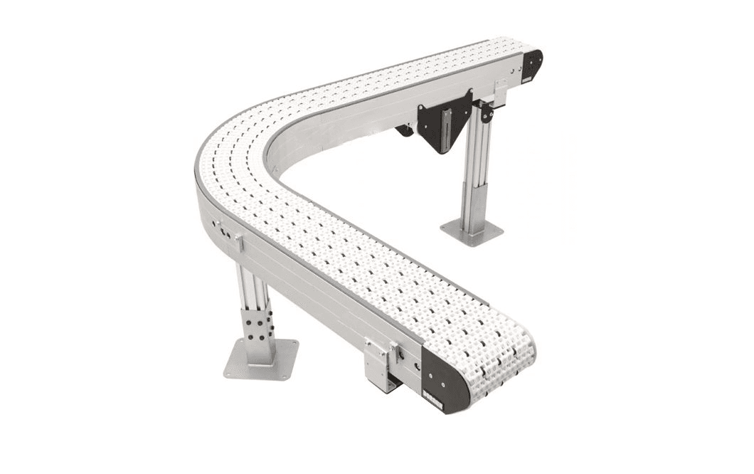 Modular plastic belt conveyor by Probe, UAE