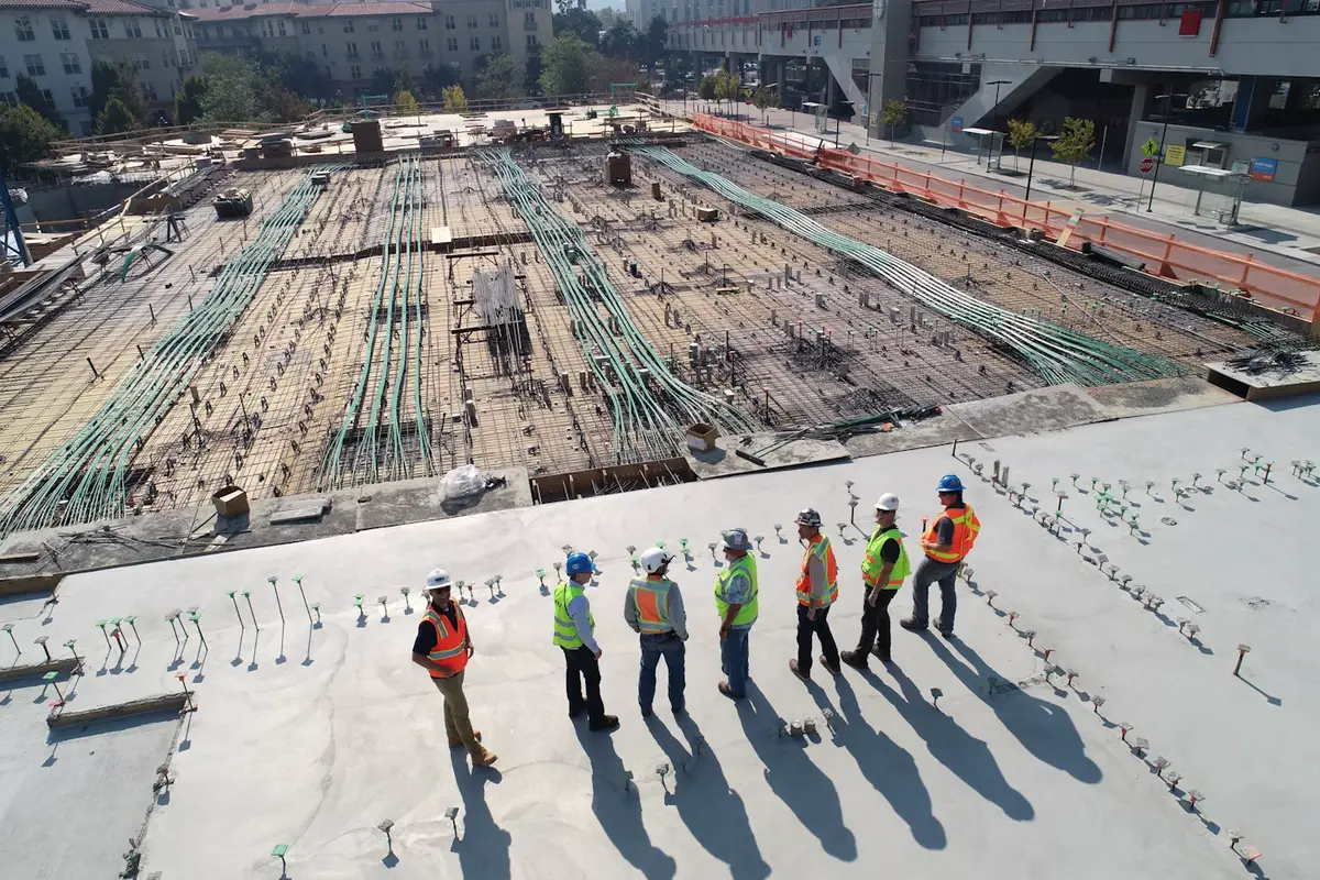 Industrial facility construction conveyor logistics