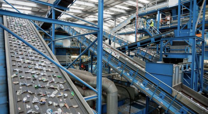 Recycling facility conveyor belt systems